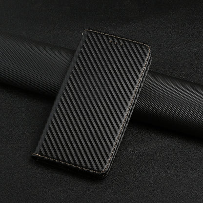 For Samsung Galaxy S24 Ultra 5G Carbon Fiber Texture Flip Holder Leather Phone Case(Black) - Galaxy S24 Ultra 5G Cases by buy2fix | Online Shopping UK | buy2fix