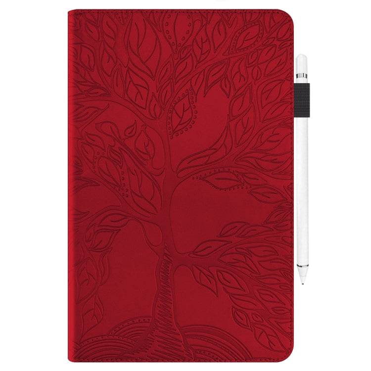 For Samsung Galaxy Tab S9+ Life Tree Series Horizontal Flip Leather Tablet Case(Red) - Galaxy Tab S9+ Cases by buy2fix | Online Shopping UK | buy2fix