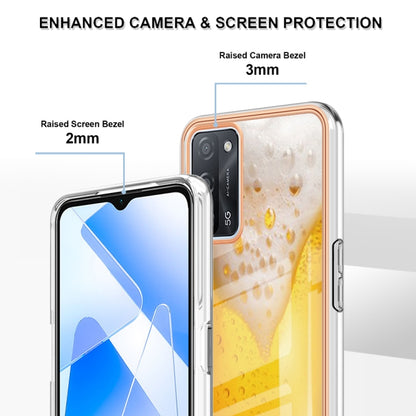 For OPPO A55 5G / A53s 5G / A54 4G Electroplating Marble Dual-side IMD Phone Case(Draft Beer) - OPPO Cases by buy2fix | Online Shopping UK | buy2fix