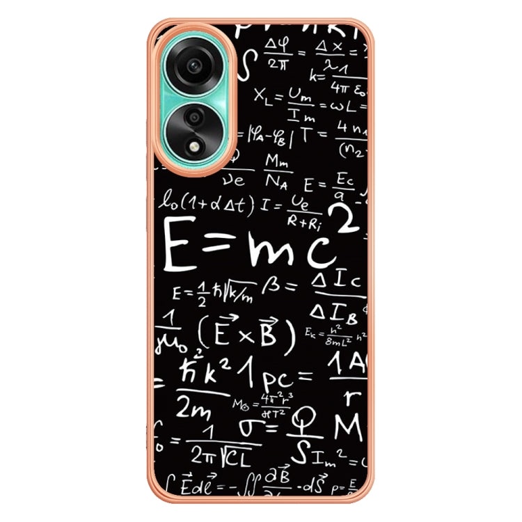 For OPPO A78 4G Electroplating Marble Dual-side IMD Phone Case(Equation) - OPPO Cases by buy2fix | Online Shopping UK | buy2fix