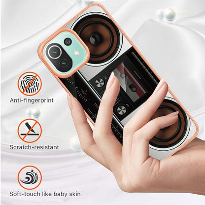 For Xiaomi 11 Lite Electroplating Marble Dual-side IMD Phone Case(Retro Radio) - Xiaomi Cases by buy2fix | Online Shopping UK | buy2fix