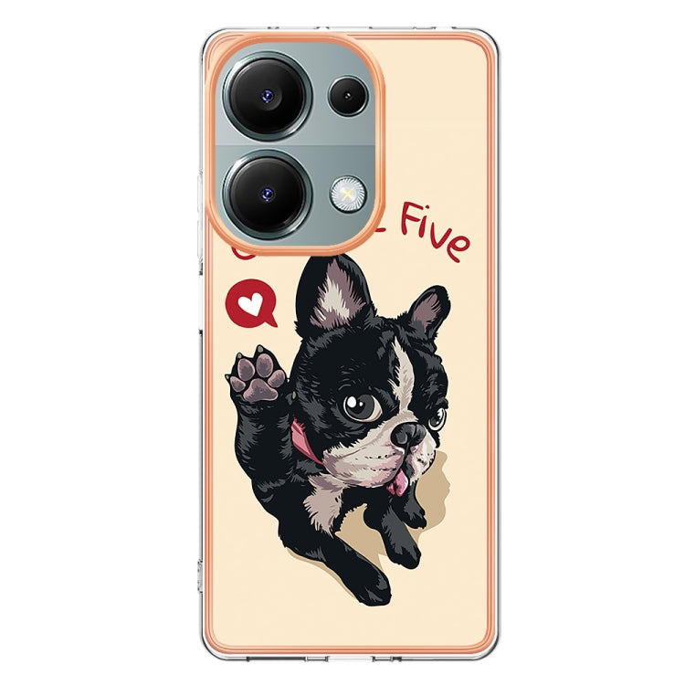 For Xiaomi Redmi Note 13 Pro 4G/Poco M6 Pro 4G Electroplating Marble Dual-side IMD Phone Case(Lucky Dog) - Note 13 Pro Cases by buy2fix | Online Shopping UK | buy2fix