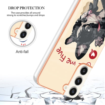For Samsung Galaxy S23+ 5G Electroplating Marble Dual-side IMD Phone Case(Lucky Dog) - Galaxy S23+ 5G Cases by buy2fix | Online Shopping UK | buy2fix
