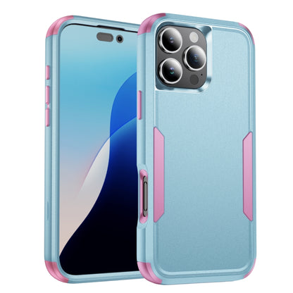 For iPhone 16 Pro Max Commuter Shockproof TPU + PC Phone Case(Grey Green+Pink) - iPhone 16 Pro Max Cases by buy2fix | Online Shopping UK | buy2fix