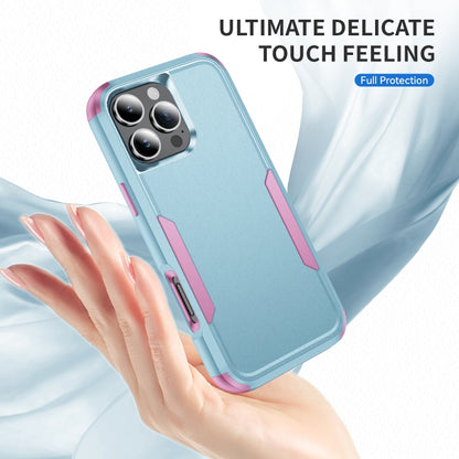 For iPhone 16 Pro Max Commuter Shockproof TPU + PC Phone Case(Grey Green+Pink) - iPhone 16 Pro Max Cases by buy2fix | Online Shopping UK | buy2fix