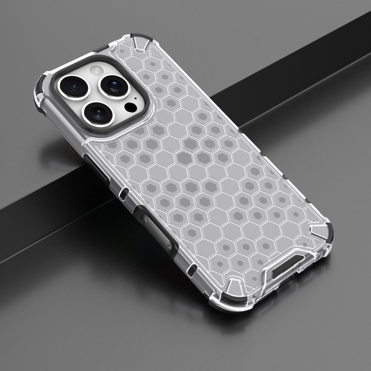 For iPhone 16 Pro Max Honeycomb Shockproof Phone Case(White) - iPhone 16 Pro Max Cases by buy2fix | Online Shopping UK | buy2fix