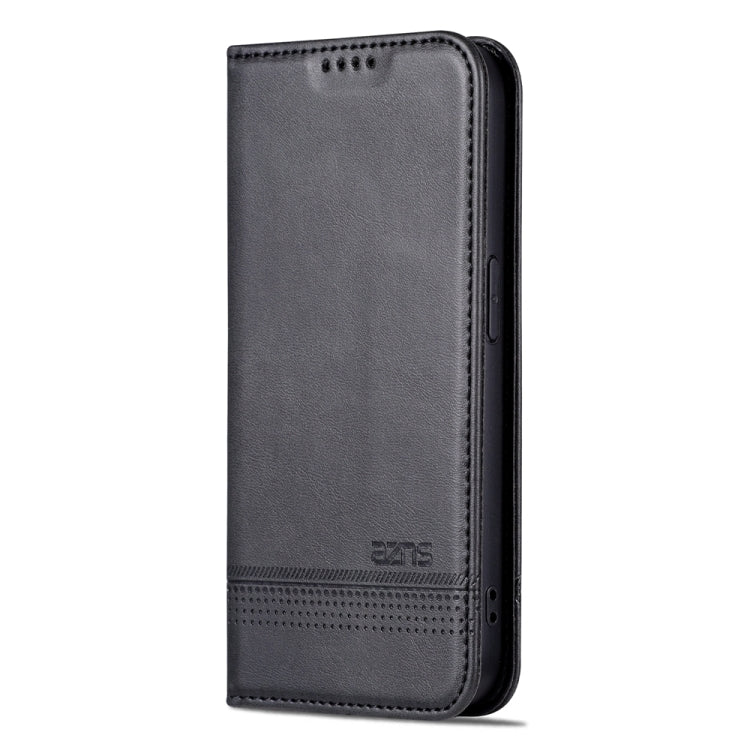 For iPhone 15 Pro Max AZNS Magnetic Calf Texture Flip Leather Phone Case(Black) - iPhone 15 Pro Max Cases by AZNS | Online Shopping UK | buy2fix