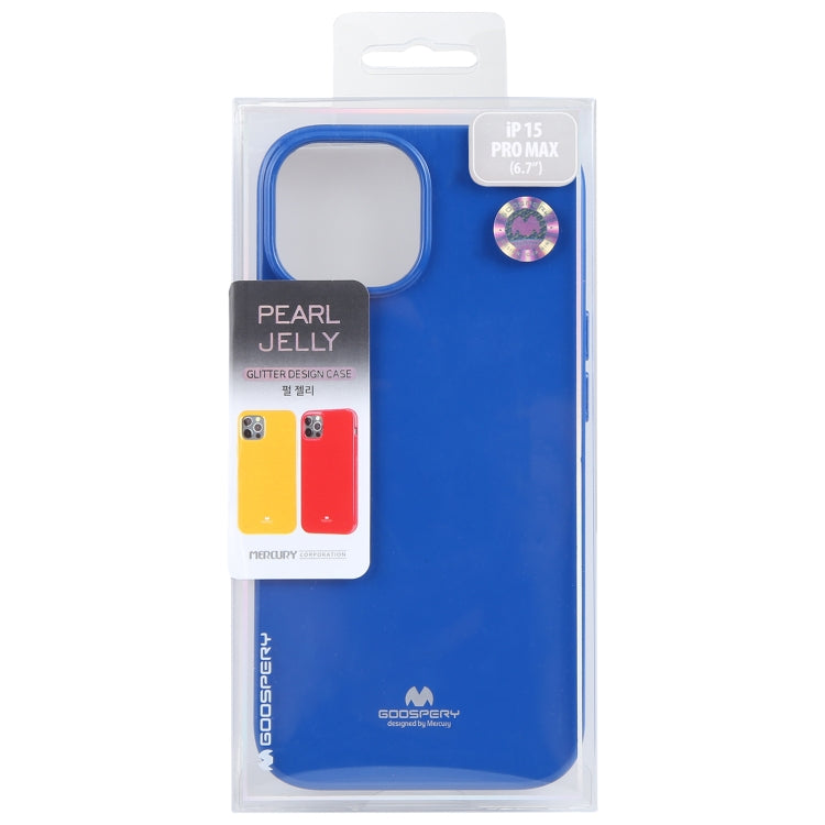 For iPhone 15 Pro Max GOOSPERY PEARL JELLY Shockproof TPU Phone Case(Royal Blue) - iPhone 15 Pro Max Cases by GOOSPERY | Online Shopping UK | buy2fix