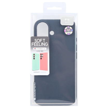 For iPhone 16 Plus GOOSPERY SOFT FEELING Liquid TPU Soft Phone Case(Dark Blue) - iPhone 16 Plus Cases by GOOSPERY | Online Shopping UK | buy2fix