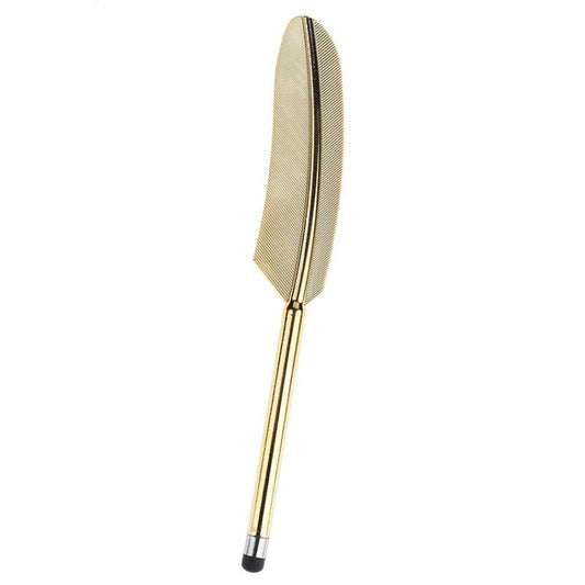 Electroplated Feather Stylus Pen(Gold) - Stylus Pen by buy2fix | Online Shopping UK | buy2fix