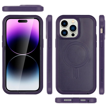 For iPhone 13 Pro Max Defender Series XT MagSafe Magnetic PC + TPU Shockproof Phone Case(Dark Purple) - iPhone 13 Pro Max Cases by buy2fix | Online Shopping UK | buy2fix