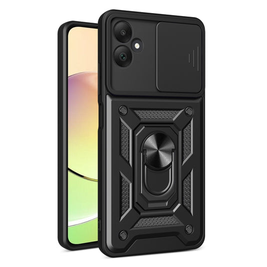 For Samsung Galaxy A05 Sliding Camera Cover Design TPU+PC Phone Case(Black) - Galaxy Phone Cases by buy2fix | Online Shopping UK | buy2fix