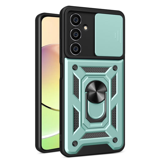 For Samsung Galaxy A05s Sliding Camera Cover Design TPU+PC Phone Case(Green) - Galaxy Phone Cases by buy2fix | Online Shopping UK | buy2fix