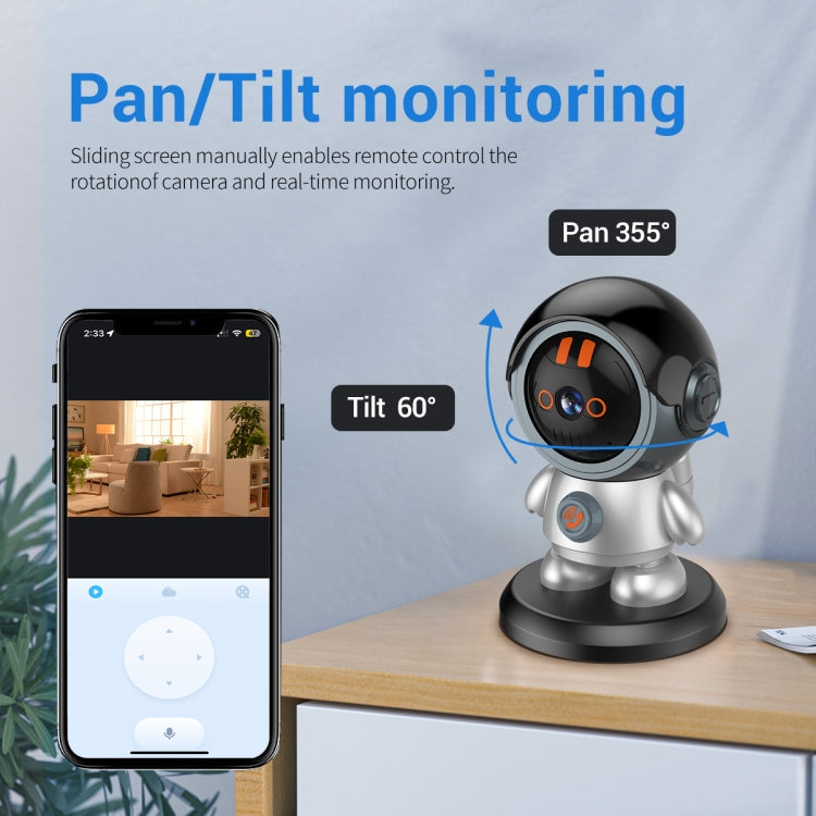 ESCAM PT302 Robot 3MP One Click Call Humanoid Detection WiFi IP Camera(EU Plug) - Wireless Camera by ESCAM | Online Shopping UK | buy2fix