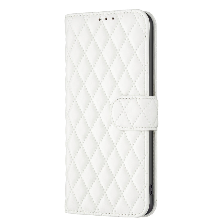 For Samsung Galaxy S24+ 5G Diamond Lattice Wallet Flip Leather Phone Case(White) - Galaxy S24+ 5G Cases by buy2fix | Online Shopping UK | buy2fix