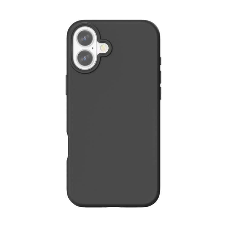 For iPhone 16 Rubber Oil Surface Solid Color Phone Case(Black) - iPhone 16 Cases by buy2fix | Online Shopping UK | buy2fix