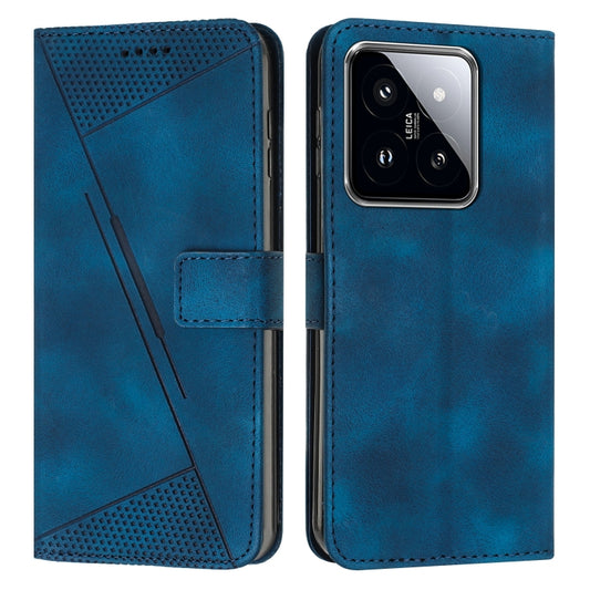 For Xiaomi 14 Pro Dream Triangle Leather Phone Case with Lanyard(Blue) - 14 Pro Cases by buy2fix | Online Shopping UK | buy2fix