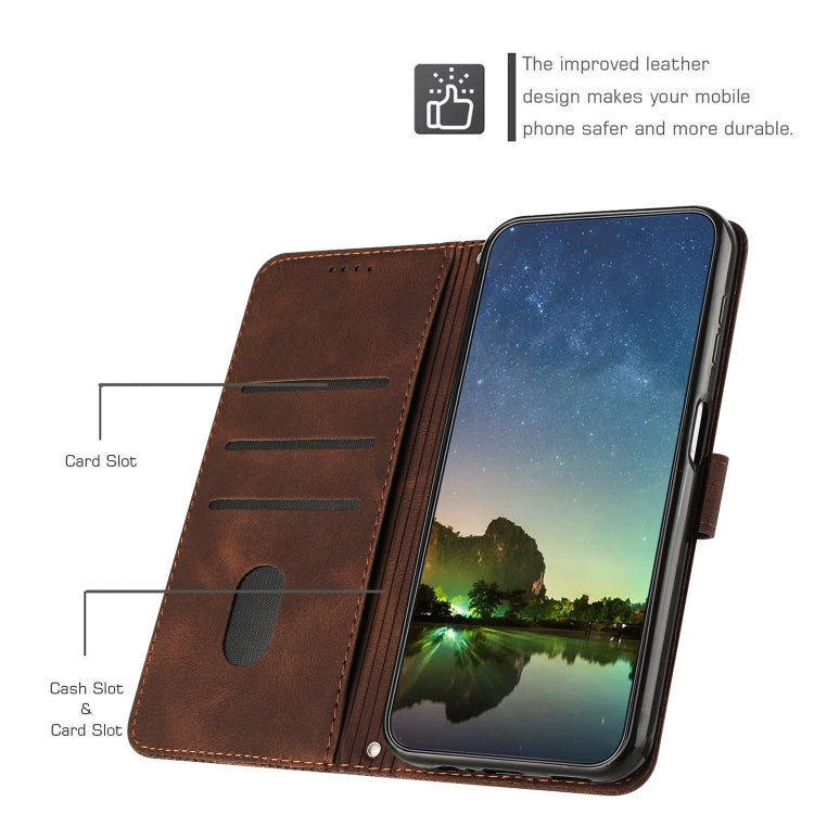 For Xiaomi Redmi K70 / K70 Pro Dream Triangle Leather Phone Case with Lanyard(Brown) - K70 Pro Cases by buy2fix | Online Shopping UK | buy2fix