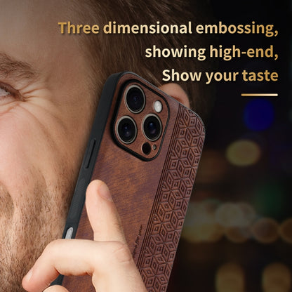 For iPhone 16 Pro Max AZNS 3D Embossed Skin Feel Phone Case(Brown) - iPhone 16 Pro Max Cases by AZNS | Online Shopping UK | buy2fix