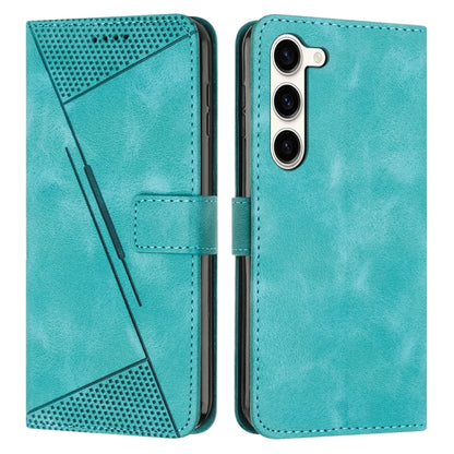 For Samsung Galaxy S23 5G Dream Triangle Leather Phone Case with Long Lanyard(Green) - Galaxy S23 5G Cases by buy2fix | Online Shopping UK | buy2fix