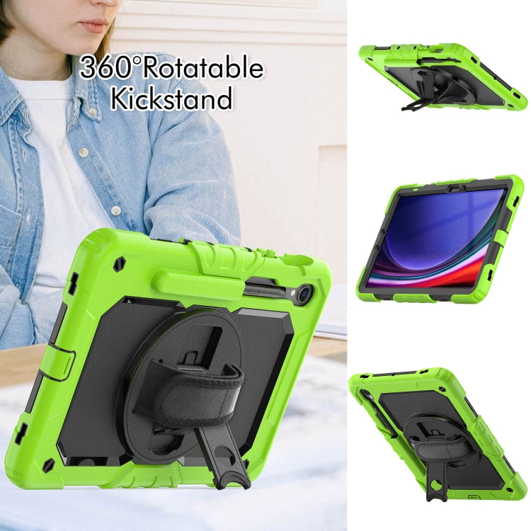 For Samsung Galaxy Tab S9 / S8 / S7 Silicone + PC Tablet Case(Yellow Green+Black) - Galaxy Tab S9 Cases by buy2fix | Online Shopping UK | buy2fix