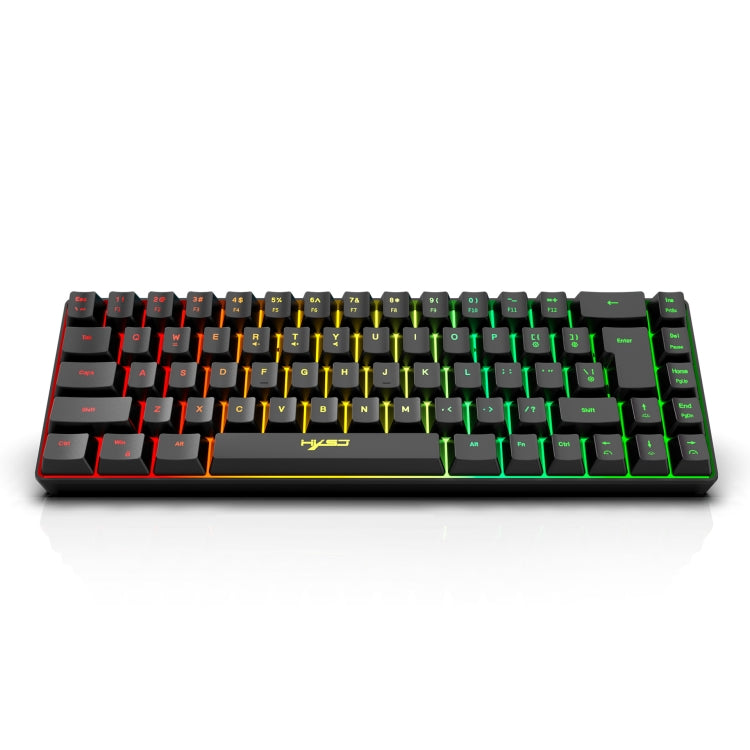 HXSJ V200 Wired RGB Backlit Mechanical Keyboard 68 Key Caps, Cable Length: 1.7m(Black) - Wired Keyboard by HXSJ | Online Shopping UK | buy2fix