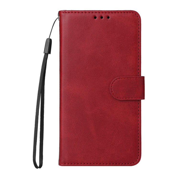 For OnePlus 12 Classic Calf Texture Flip Leather Phone Case(Red) - OnePlus Cases by buy2fix | Online Shopping UK | buy2fix