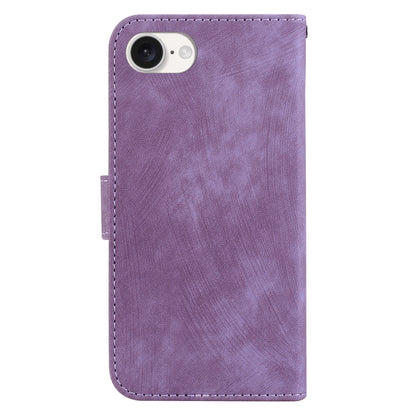 For iPhone SE 2024 Little Tiger Embossed Leather Phone Case(Purple) - More iPhone Cases by buy2fix | Online Shopping UK | buy2fix