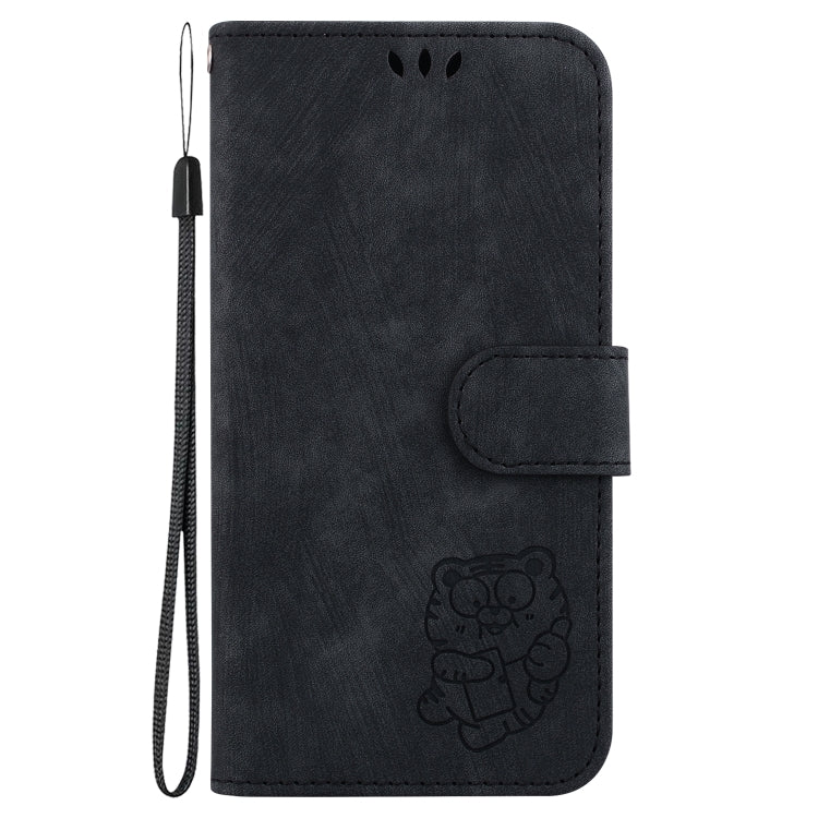 For iPhone 16 Pro Little Tiger Embossed Leather Phone Case(Black) - iPhone 16 Pro Cases by buy2fix | Online Shopping UK | buy2fix