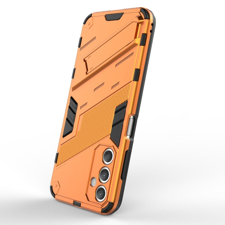 For Samsung Galaxy A25 5G Punk Armor 2 in 1 PC + TPU Shockproof Phone Case with Invisible Holder(Orange) - Galaxy Phone Cases by buy2fix | Online Shopping UK | buy2fix