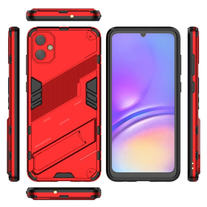 For Samsung Galaxy A05 4G Punk Armor 2 in 1 PC + TPU Shockproof Phone Case with Invisible Holder(Red) - Galaxy Phone Cases by buy2fix | Online Shopping UK | buy2fix