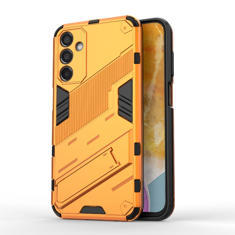 For Samsung Galaxy M15 5G Global Punk Armor 2 in 1 PC + TPU Shockproof Phone Case with Invisible Holder(Orange) - Galaxy Phone Cases by buy2fix | Online Shopping UK | buy2fix