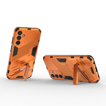 For Samsung Galaxy M15 5G Global Punk Armor 2 in 1 PC + TPU Shockproof Phone Case with Invisible Holder(Orange) - Galaxy Phone Cases by buy2fix | Online Shopping UK | buy2fix