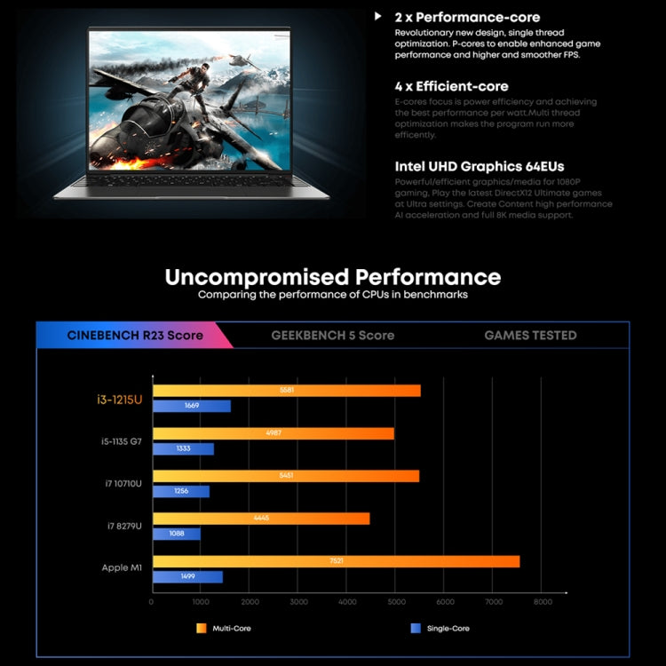 CHUWI CoreBook X 14 inch Laptop, 16GB+512GB, Windows 11 Intel 12th Gen Core i5-1235U Deca Core - CHUWI by CHUWI | Online Shopping UK | buy2fix