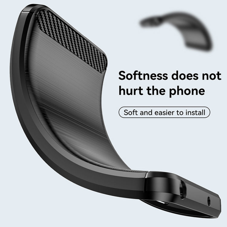 For Motorola Edge 30 Pro Brushed Texture Carbon Fiber TPU Phone Case(Black) - Motorola Cases by buy2fix | Online Shopping UK | buy2fix