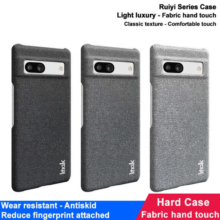 For Google Pixel 8 Pro imak Ruiyi Series Cloth Texture PU + PC Phone Case(Dark Grey) - Google Cases by imak | Online Shopping UK | buy2fix