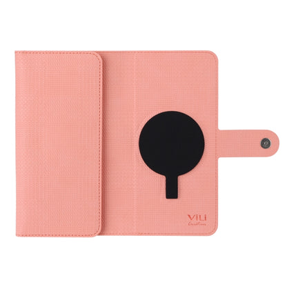 For iPhone 14 Pro ViLi GHB Series MagSafe Magnetic Zipper Leather Phone Case(Pink) - iPhone 14 Pro Cases by ViLi | Online Shopping UK | buy2fix