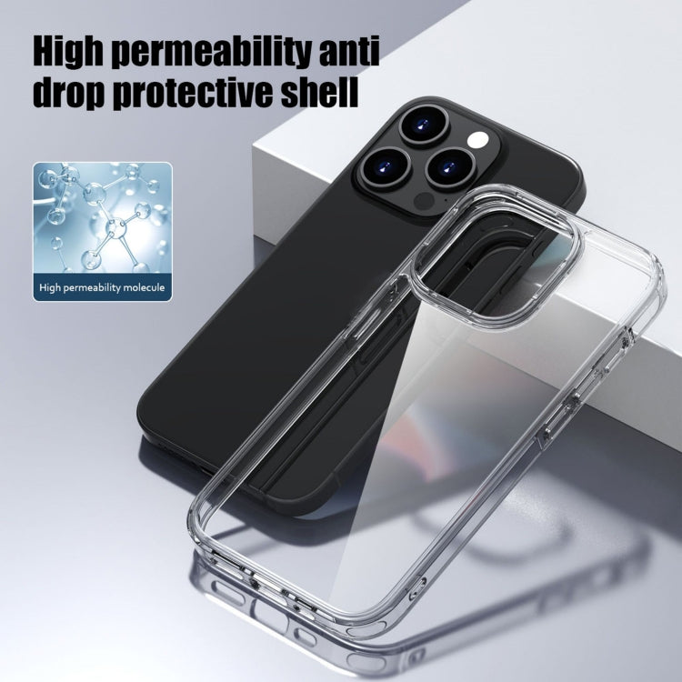 For iPhone 15 Pro Max iPAKY Aurora Series Shockproof PC + TPU Protective Phone Case(Transparent Black) - iPhone 15 Pro Max Cases by iPAKY | Online Shopping UK | buy2fix