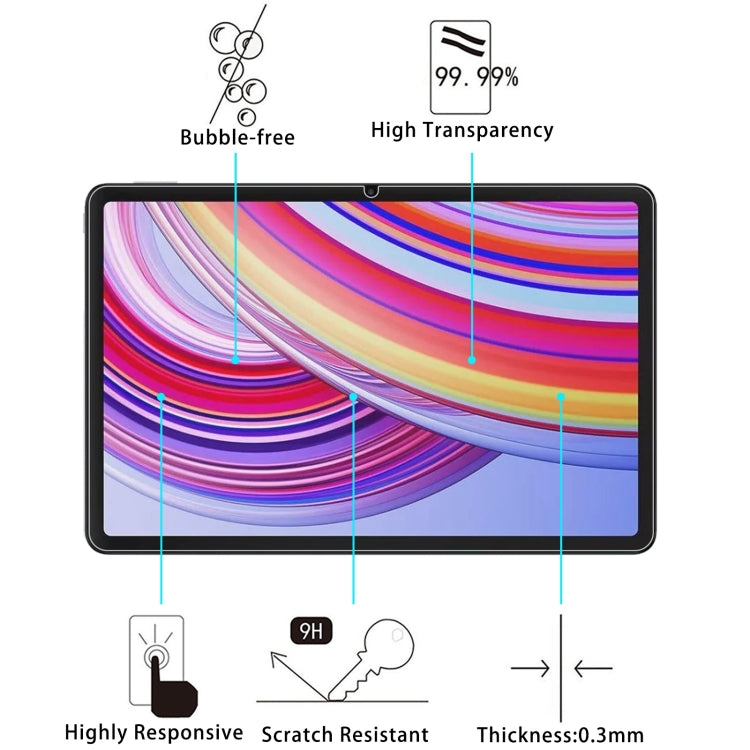 For Xiaomi Redmi Pad Pro 2pcs 9H 0.3mm Explosion-proof Tempered Glass Film - More Tablet Tempered Glass by buy2fix | Online Shopping UK | buy2fix