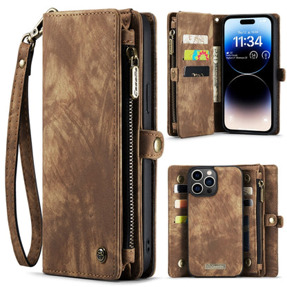 For iPhone 15 Pro Max CaseMe 008 Detachable Multifunctional Leather Phone Case(Brown) - iPhone 15 Pro Max Cases by CaseMe | Online Shopping UK | buy2fix