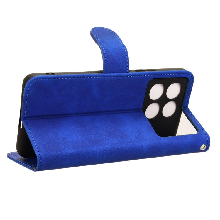 For Xiaomi Redmi K70 / K70 Pro Skin Feel Magnetic Flip Leather Phone Case(Blue) - K70 Pro Cases by buy2fix | Online Shopping UK | buy2fix