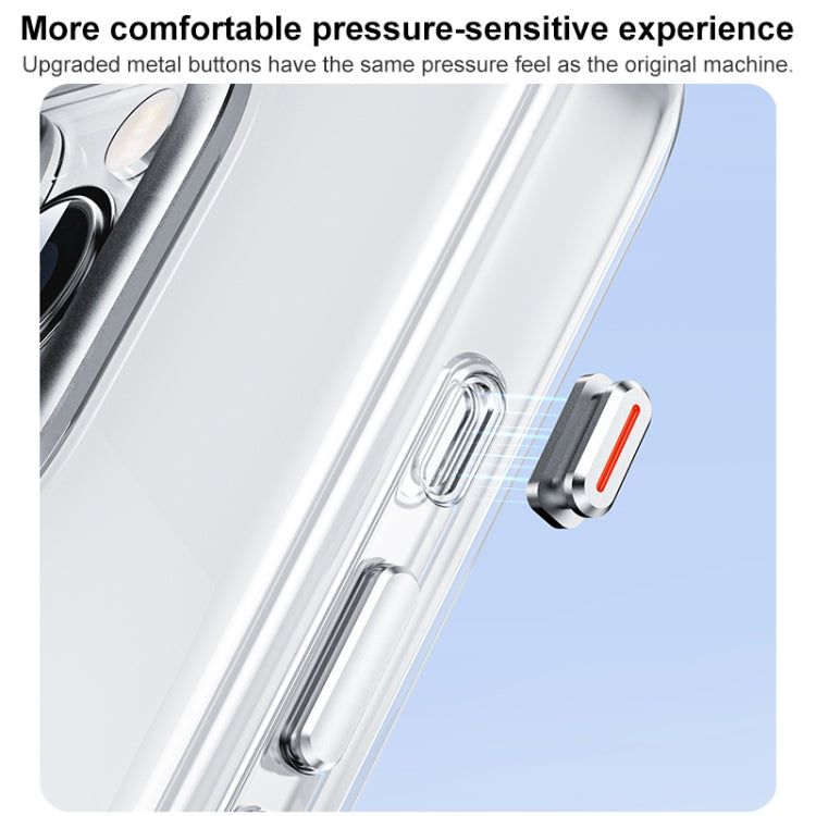 For iPhone 15 Pro Max MOMAX Magsafe Metal Holder Clear Phone Case(Transparent) - iPhone 15 Pro Max Cases by MOMAX | Online Shopping UK | buy2fix