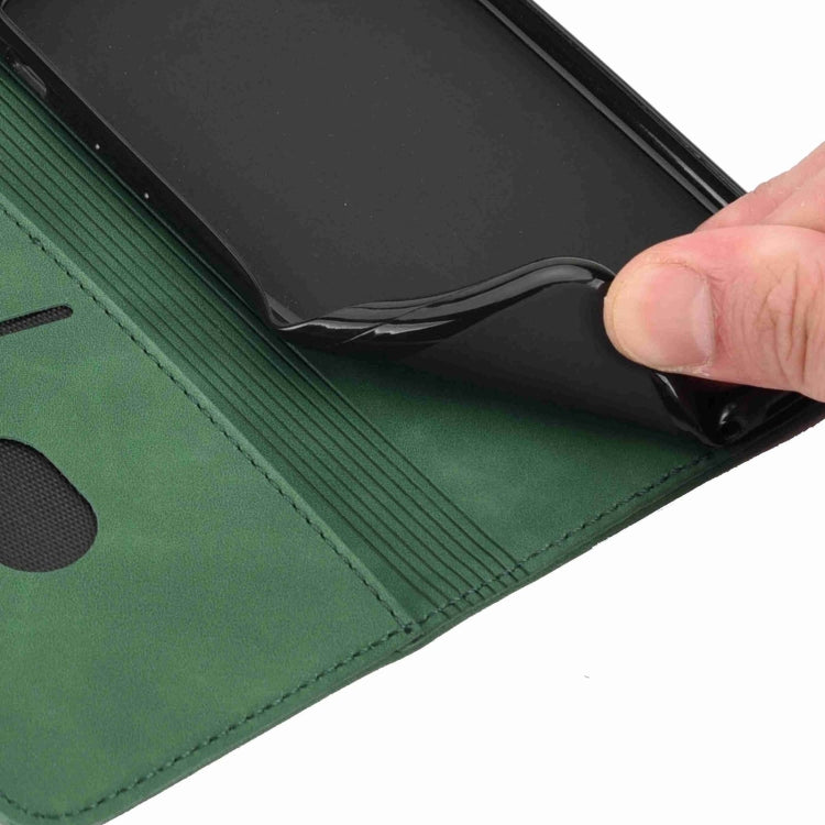 For iPhone 16 Plus Skin Feel Splicing Leather Phone Case(Green) - iPhone 16 Plus Cases by buy2fix | Online Shopping UK | buy2fix