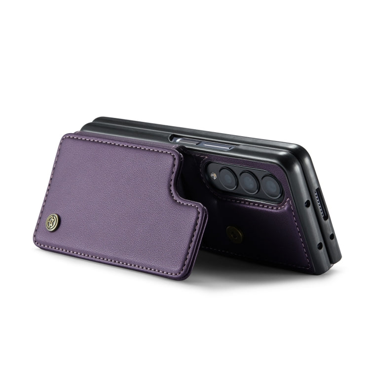 For Samsung Galaxy Z Fold3 5G CaseMe C22 PC+TPU Business Style RFID Anti-theft Leather Phone Case(Purple) - Galaxy Phone Cases by CaseMe | Online Shopping UK | buy2fix