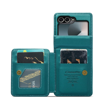 For Samsung Galaxy Z Flip6 5G CaseMe C22 PC+TPU Business Style RFID Anti-theft Leather Phone Case(Blue Green) - Galaxy Z Flip6 5G Cases by CaseMe | Online Shopping UK | buy2fix