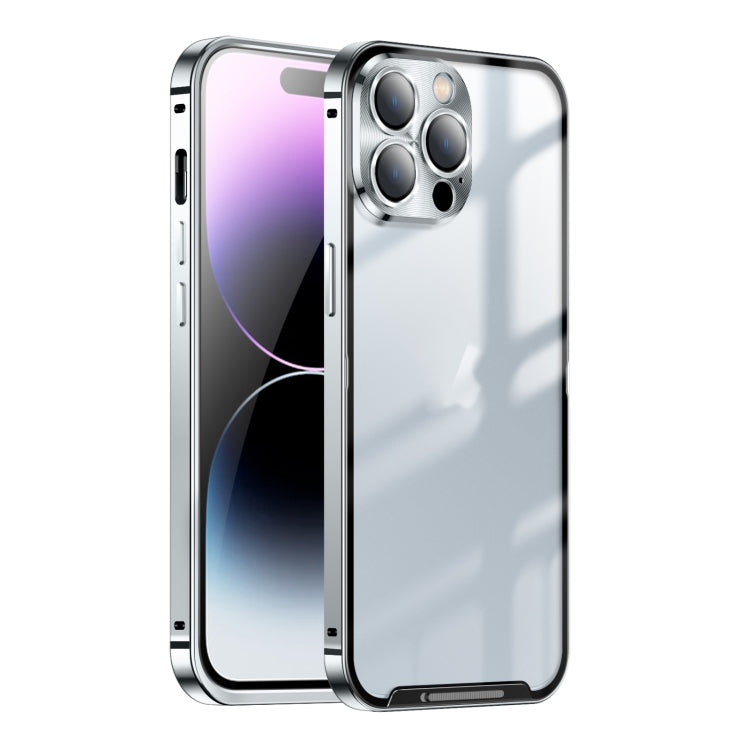 For iPhone 16 Pro Max Frosted Metal Phone Case(Silver) - iPhone 16 Pro Max Cases by buy2fix | Online Shopping UK | buy2fix