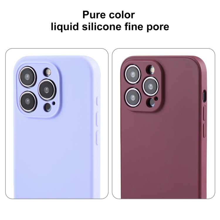 For iPhone 16 Pure Color Liquid Silicone Fine Pore Phone Case(Light Purple) - iPhone 16 Cases by buy2fix | Online Shopping UK | buy2fix