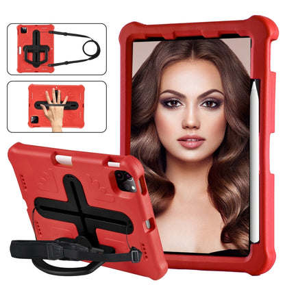 For iPad Pro 11 2024 Shield 360 Rotation Handle EVA Shockproof PC Tablet Case(Red Black) - iPad Pro 11 2024 Cases by buy2fix | Online Shopping UK | buy2fix