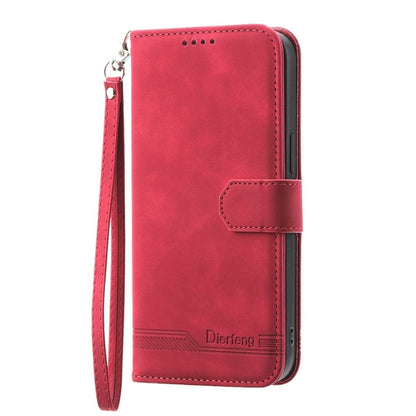 For Motorola Moto G Stylus 5G 2024 Dierfeng Dream Line TPU + PU Leather Phone Case(Red) - Motorola Cases by buy2fix | Online Shopping UK | buy2fix