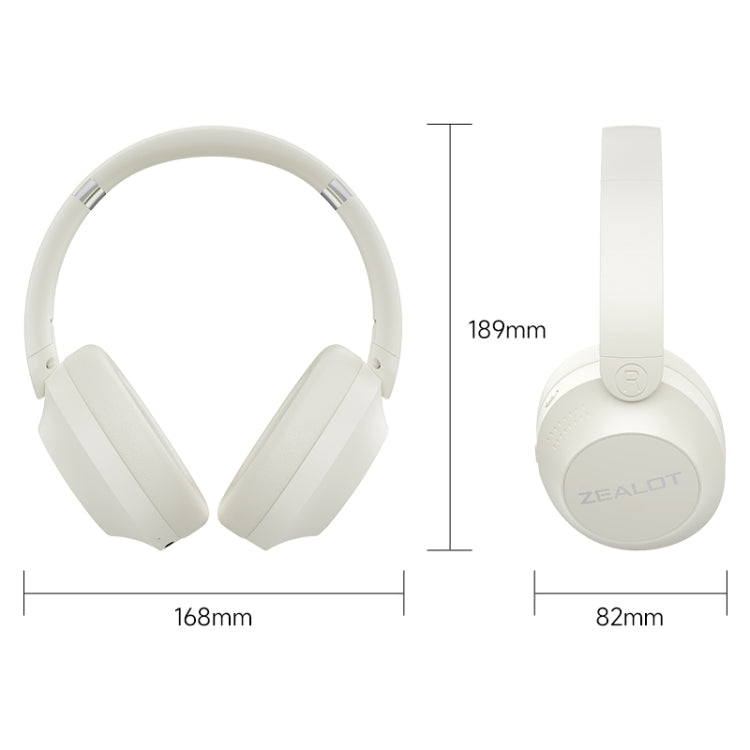 Zealot B38 Over-Ear Noise Reduction Bluetooth Earphone(White) - Headset & Headphone by ZEALOT | Online Shopping UK | buy2fix